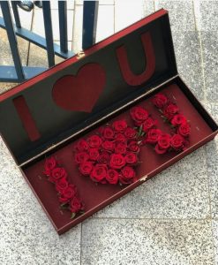 گل هروی | باکس گل رز هلندی ولنتاین